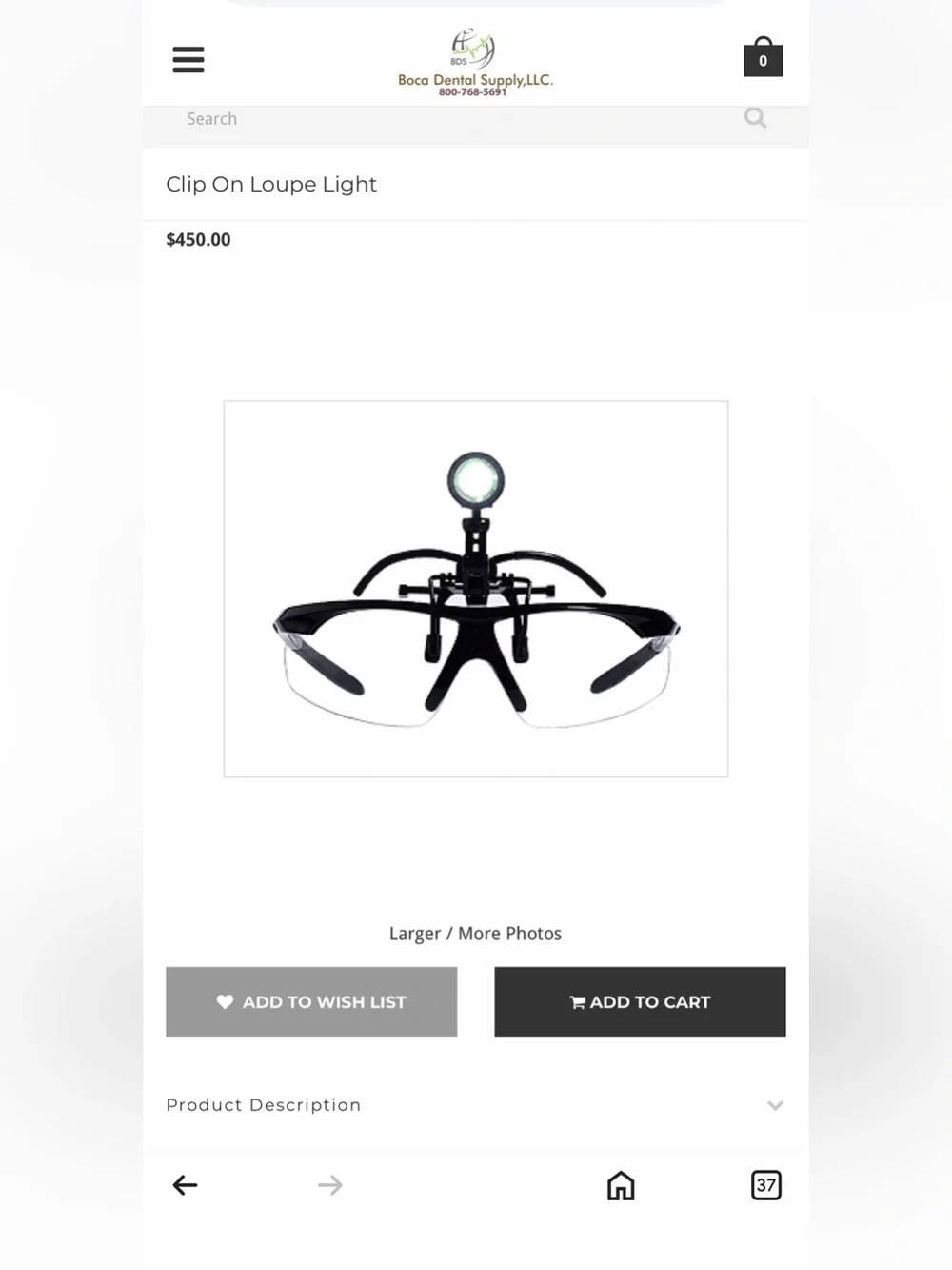 GEMMA Loupe Light Kit, Made in Korea (New in Box), Retail $450